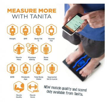 TANITA - RD 953 inteligentní osobní váha  s tělesnou analýzou a připojením Bluetooth - barva bílá 