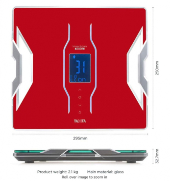 TANITA - RD 953 inteligentní osobní váha s tělesnou analýzou a připojením Bluetooth - barva červená